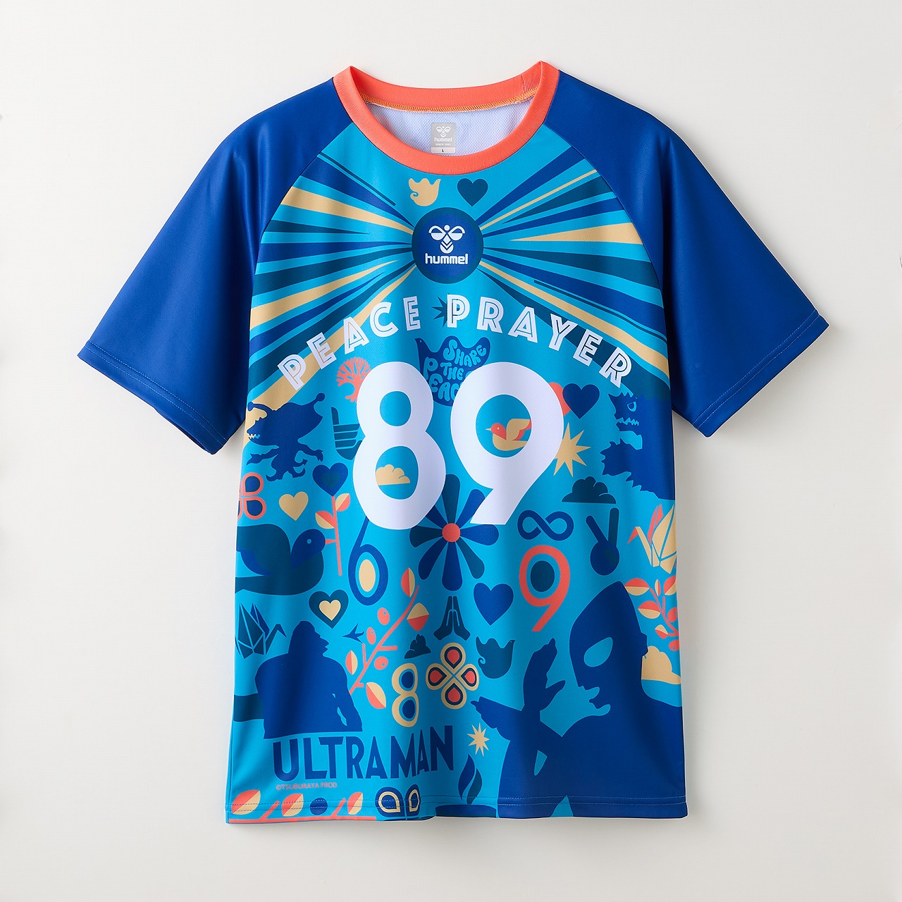 hummel バレーボールシャツ 青 サイズL 背番号3 hummel バレーボールシャツ 青 サイズL 背番号3