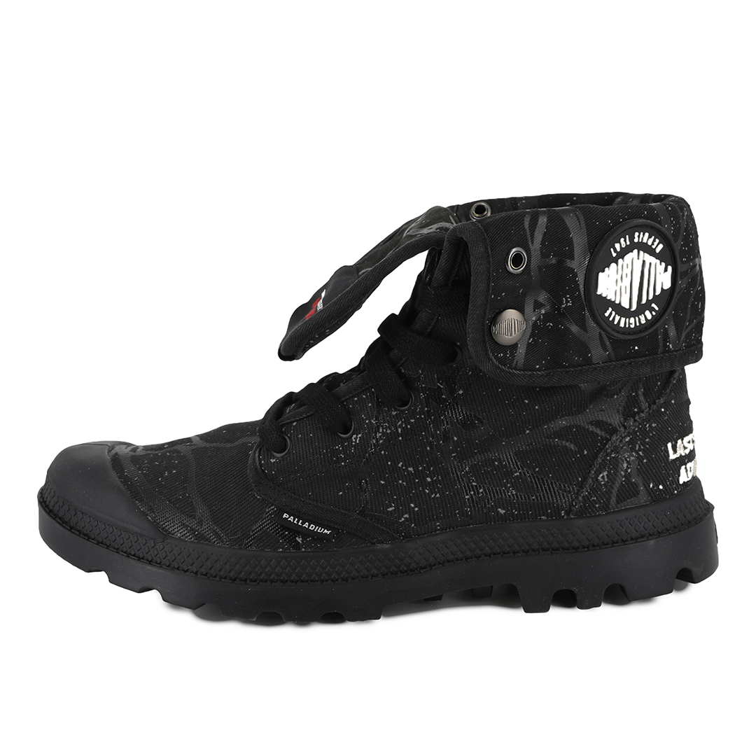 パラディウム メンズ Stranger Things 限定コラボ バギー ホッパー トンネル BAGGY HOPPER TUNNELS スニーカー シューズ 紐靴 ハイカット ブラック 黒 送料無料 PALLADIUM 04625 Stranger Things 限定コラボ商品】BAGGY HOPPER TUNNELS｜PALLADIUM