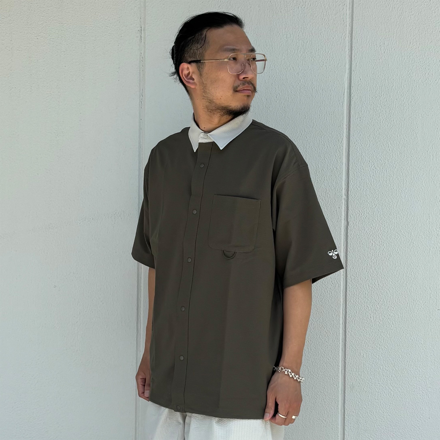 hummel PLAY シアサッカー半袖フルボタンシャツ｜hummel｜ヒュンメル
